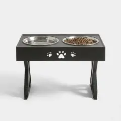 Tigela dobrável para pets aberta exibida individualmente em fundo claro